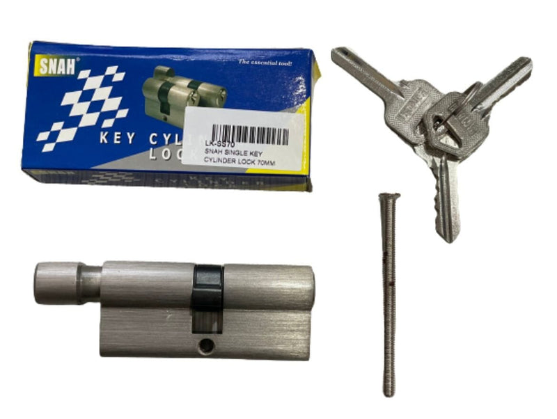 Snah Cylinder Lock With Keys (Single/Double) | Model : LK-S Key Lock Snah Single lock 70mm 