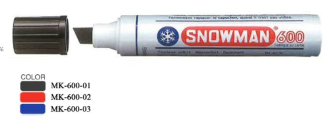 Snowman 600 Jumbo Marker (12pc/box) | Model : MK-600 Markers Snowman 