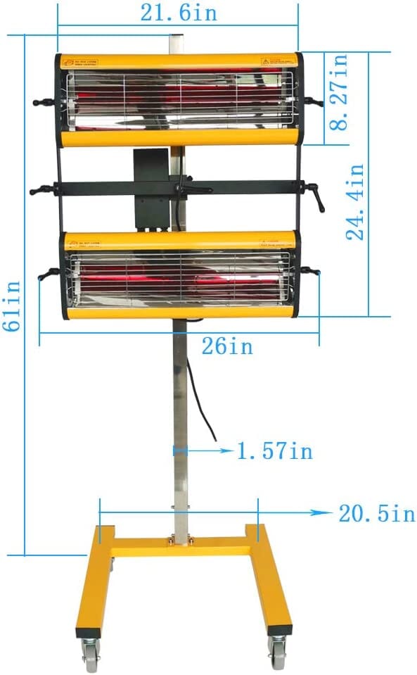 Solad Infrared Paint Lamp Heater 2 x 1050w | Model: LED-B2EA Aikchinhin 