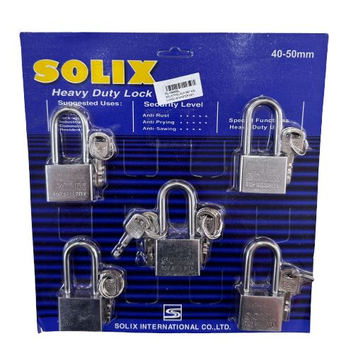 Solix Padlock Set (Long) With Master Key | Model : PL-YM Padlock Solix 4cm 
