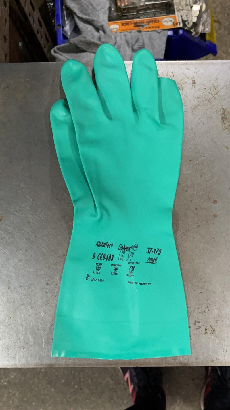 Solvex Green Chemical Glove 13" Nitrile 15Mil-9 37-175 | Model: GLOVE-RC-GR Glove Solvex 