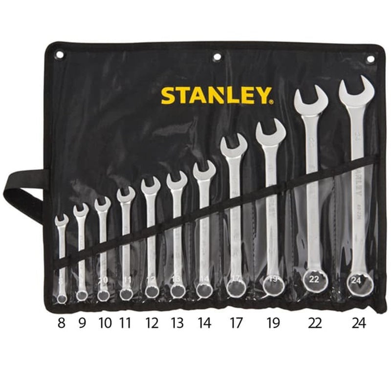 Stanley 11pc Combi/spanner Set 8,9,10,11,12,13,14,17,19,22,24mm | Model : STMT80942-8 Combi/spanner Set Stanley 