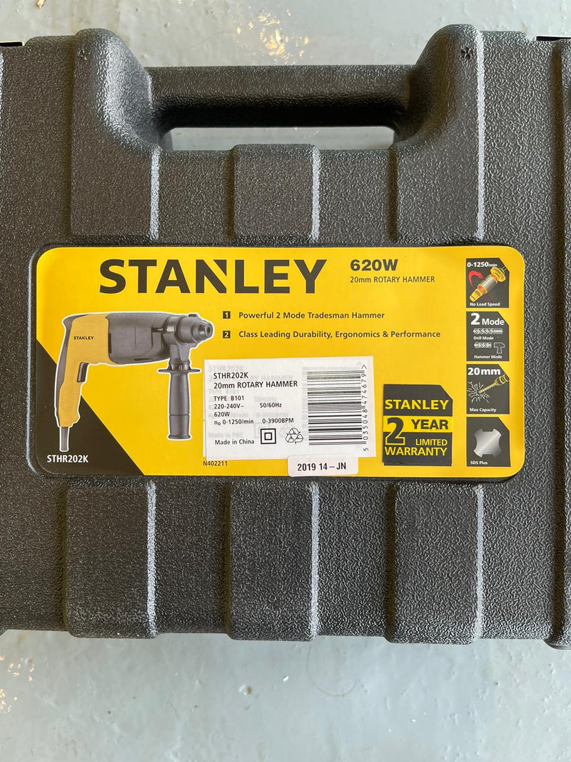 Stanley 2 Mode Rotary Hammer with 20mm , 620 w | | Model : STHR202K-B1 Rotary Hammer Stanley 