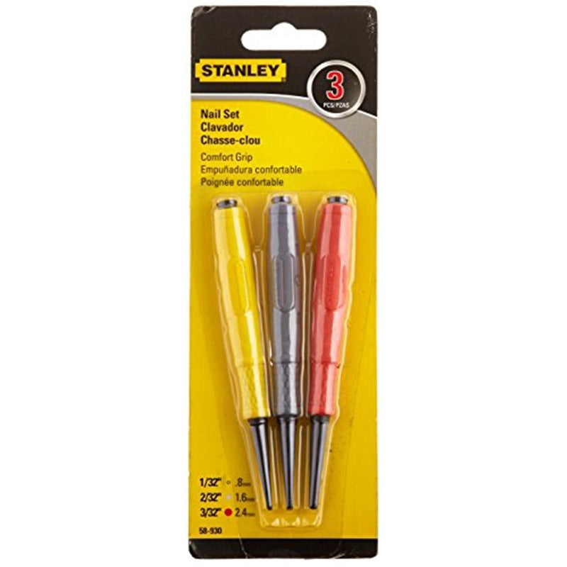 Stanley 3-pc Nail Set(1/32, 2/32, 3/32)" | Model : 58-930 (Obsoleted) Nail Set Stanley 