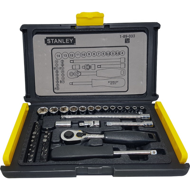 Stanley 35pc 1/4" Dr. Socket Set, 4-14mm | Model : 89-033-1 Socket Set Stanley 