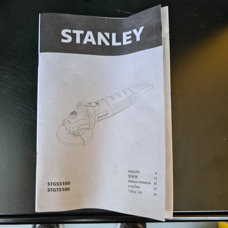 Stanley 4" 580W Angle Grinder (Disc Grinding Machine) | Model : STGS5100-XD Angle Grinder Stanley 