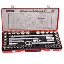 Stanley 43pc 1/2" Dr 12pt Mm & Af Socket Set | Model : 89-509 Socket Set Stanley 