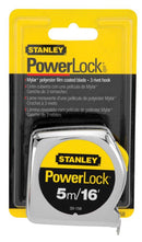 Stanley 5m / 16ft Powerlock Tape Measure (Measuring Tape) | Model : 33158 (STY33438) - Aikchinhin