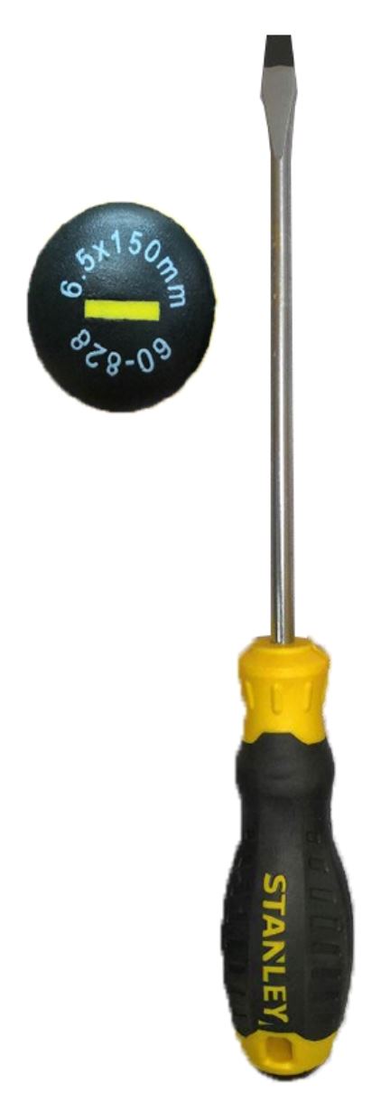Stanley 6.5 x 150mm (6 inches) Cushion Grip Slotted Flat Screwdriver | Model : STMT60828 (STY65193) - Aikchinhin