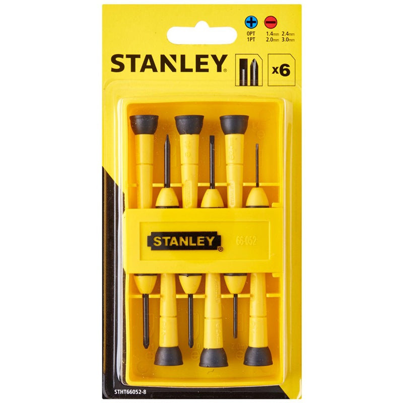 Stanley 6pcs Bimaterial Precision Screwdriver Set | Model : STHT66052 Bimaterial Precision Screwdriver Set Stanley 