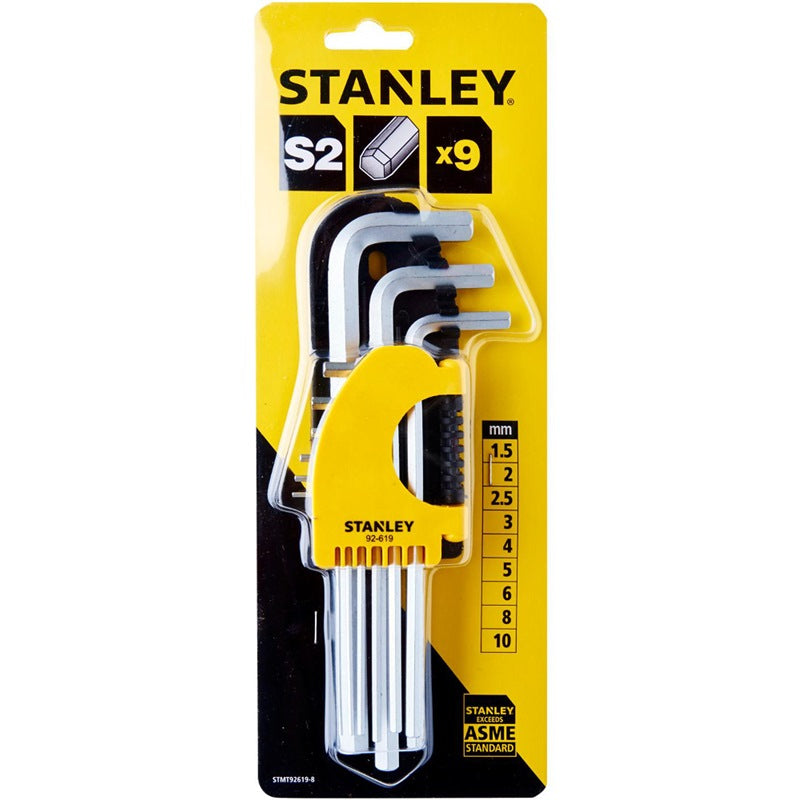 Stanley 9pcs Long Hexa Key [1.5~10mm] | Model : STMT92619-8 (Obsoleted) Replacement : STMT66673 Hexa Key Stanley 