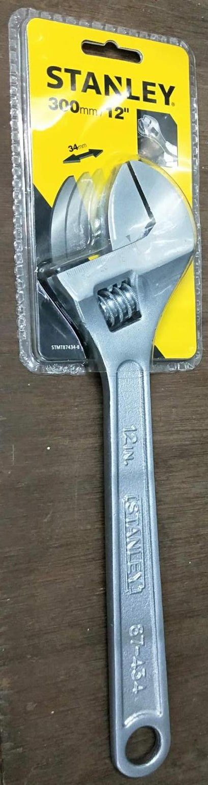 Stanley Adjustable Wrench | Sizes : 6" (87431), 8" (87432), 10" (87433), 12" (87434) Adjustable Wrench Stanley 12" (87434) 