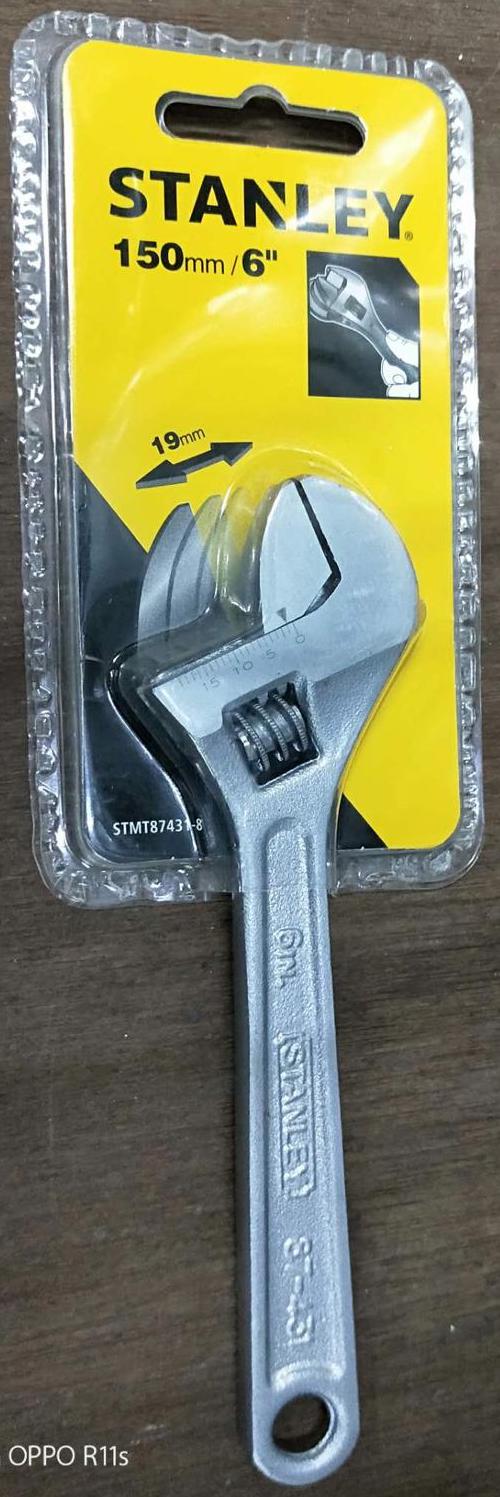 Stanley Adjustable Wrench | Sizes : 6" (87431), 8" (87432), 10" (87433), 12" (87434) Adjustable Wrench Stanley 6" (87431) 