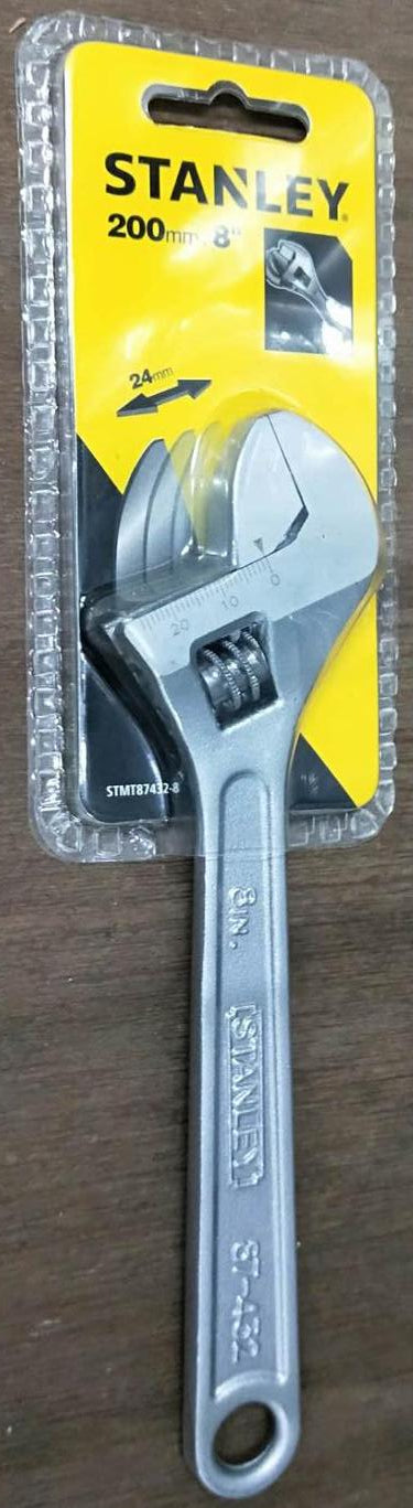 Stanley Adjustable Wrench | Sizes : 6" (87431), 8" (87432), 10" (87433), 12" (87434) Adjustable Wrench Stanley 8" (87432) 