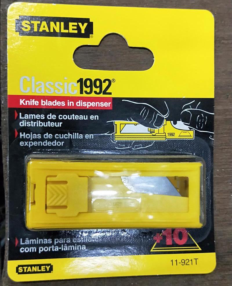 Stanley Classic 1992 Knife Blade In Dispenser (10Pc/Pkt) | Model : STY11921T (11-921T) Knife Blade Dispenser Stanley 