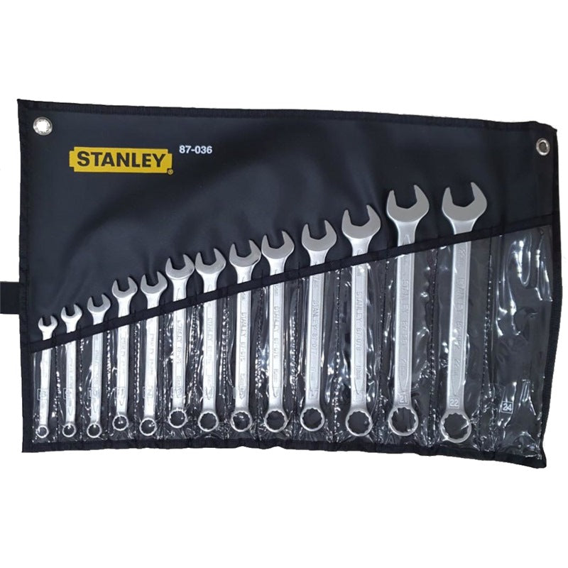 Stanley Combination Wrench Set Sl 14pc Metric 8-24mm | Model : 87-036-1 Combination Wrench Set Stanley 