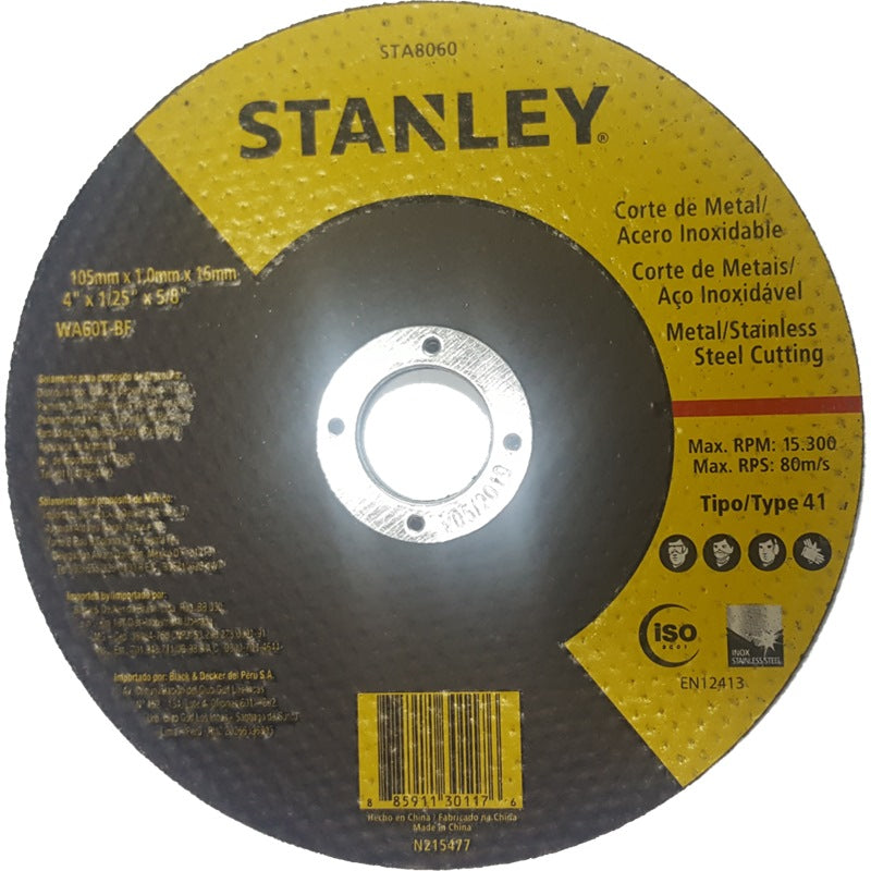 Stanley Cut Off Wheel For Stainless Steel | Model : STA8060SUT Cut Off Wheel Stanley 