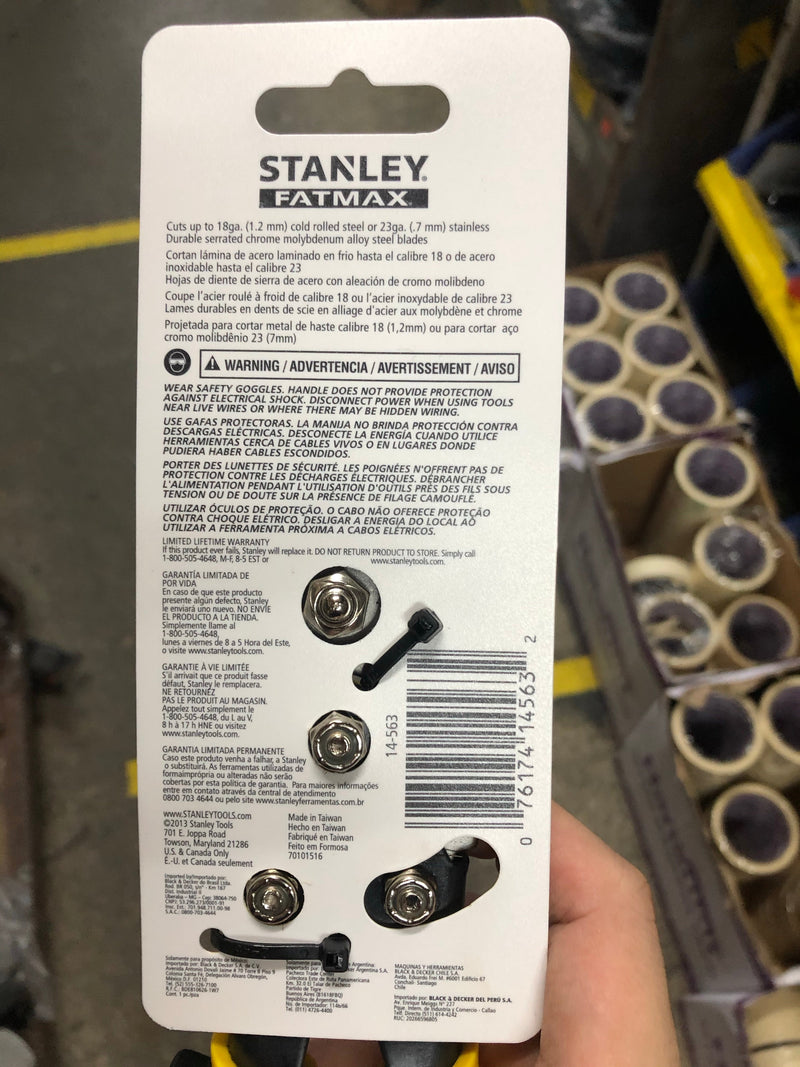 Stanley FatMax 10" Straight Cut Aviation Snips | Model : 14-563 (STY14563) Aviation Snips Stanley 