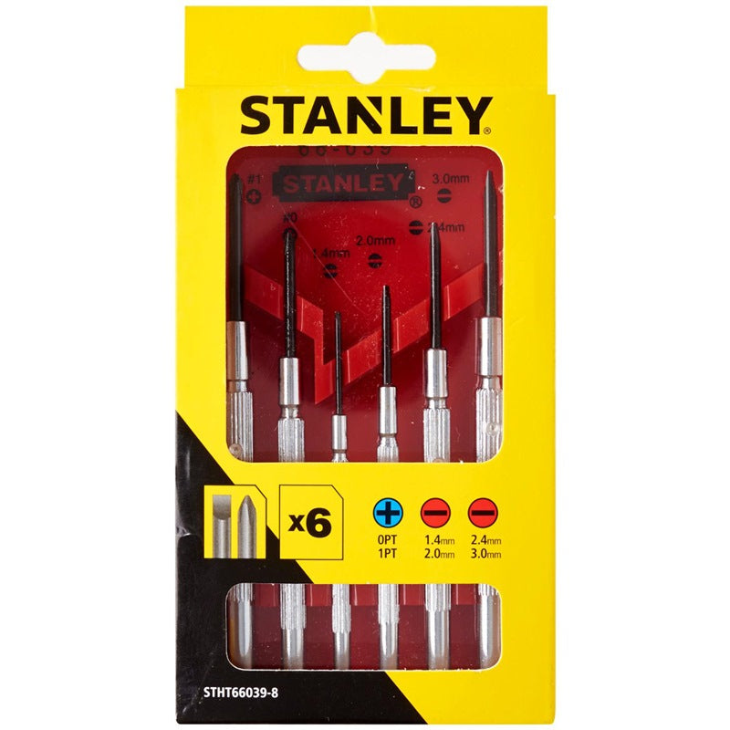 Stanley Precision Screwdriver (6/set) | Model : STHT66039-8 Precision Screwdriver Stanley 