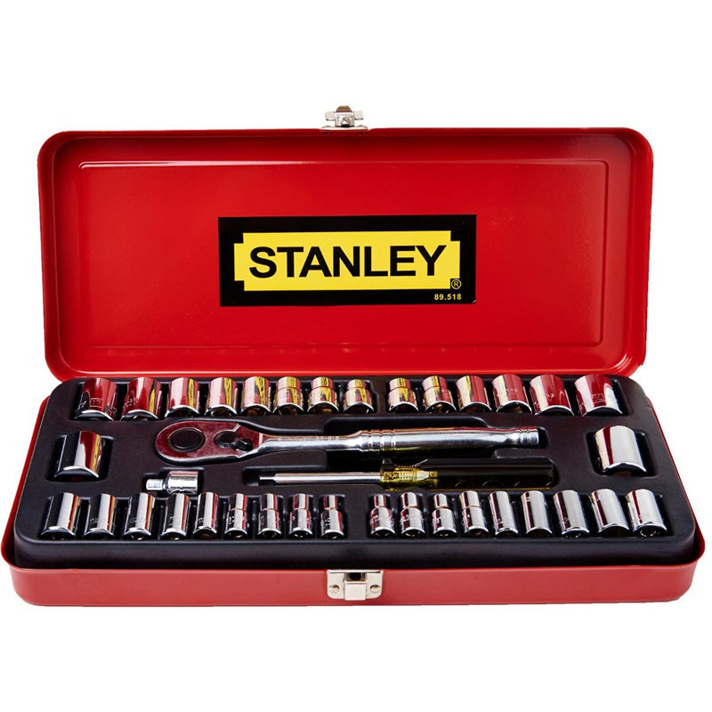 Stanley Socket Set 1/4 & 3/8 37pc | Model : 89-518-1 Socket Set Stanley 