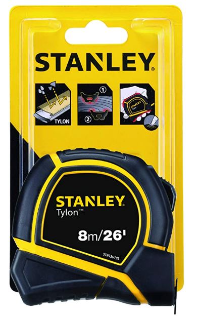 Stanley Tape Measure Tylon Coated 8m/26' x 25mm | Model : STHT36195 Measuring Tape Stanley 