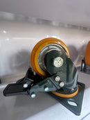 Supo Orange Wheel 2" - 8"| Model : C- | Type : Swivel , Brake or Rigid Aikchinhin 4" Brake (290kg) 