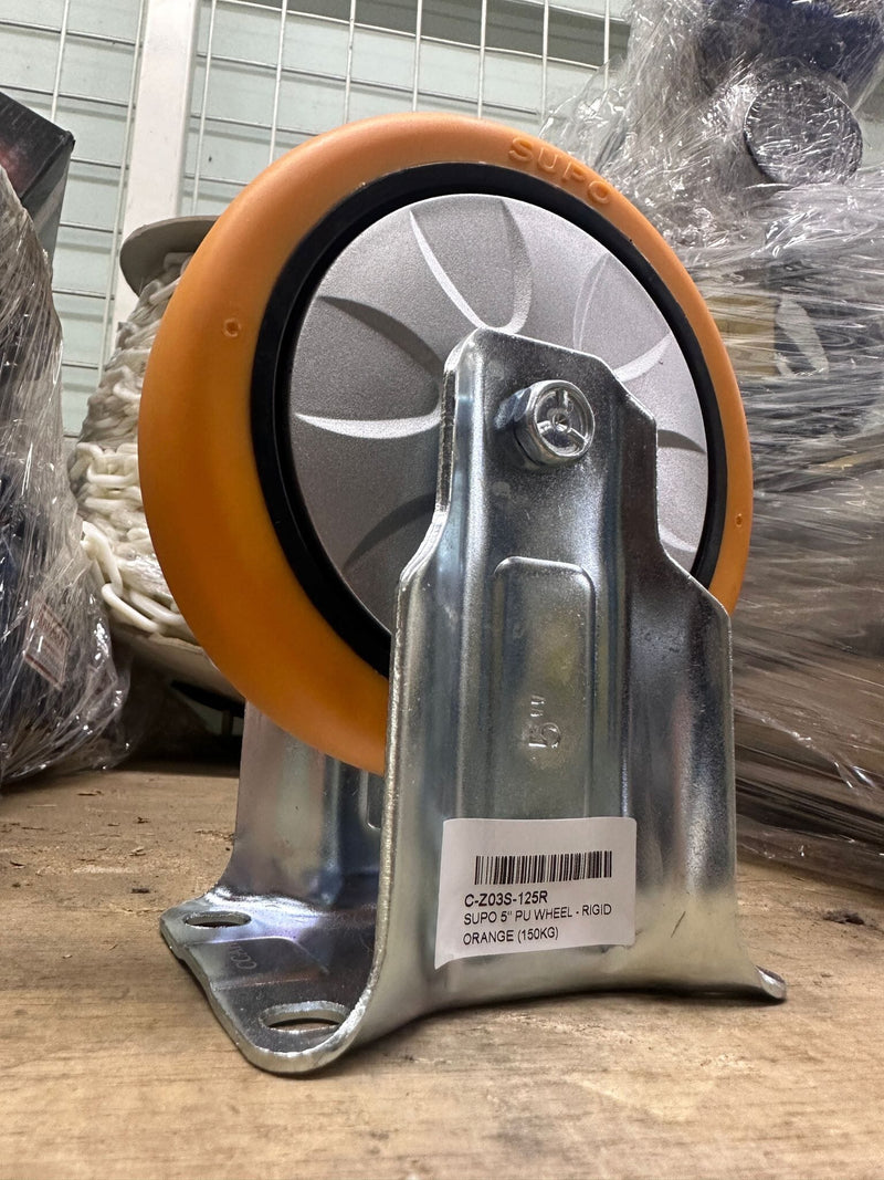 Supo Orange Wheel 2" - 8"| Model : C- | Type : Swivel , Brake or Rigid Aikchinhin 5" Rigid (150kg) 