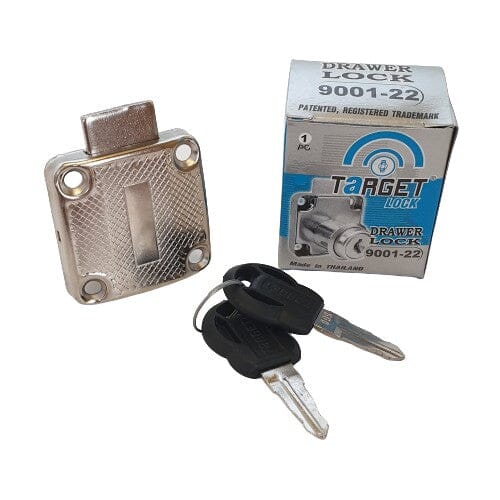 Small Target Lock Target Square Drawer Lock 22mm | Model : LK-SDL22