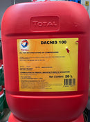 Total Dacnis 100 Compressor Oil 100 20L Air Compressor Oil Total 