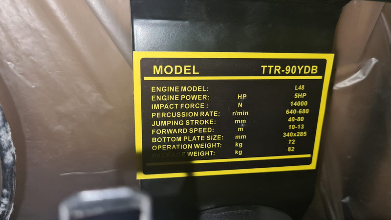 Tropic Tamping Rammer TTR-90YDB Diesel W/ Yanmar Engine L48 | Model : TRM-TTR90YDB Tamping Rammer Tropic 