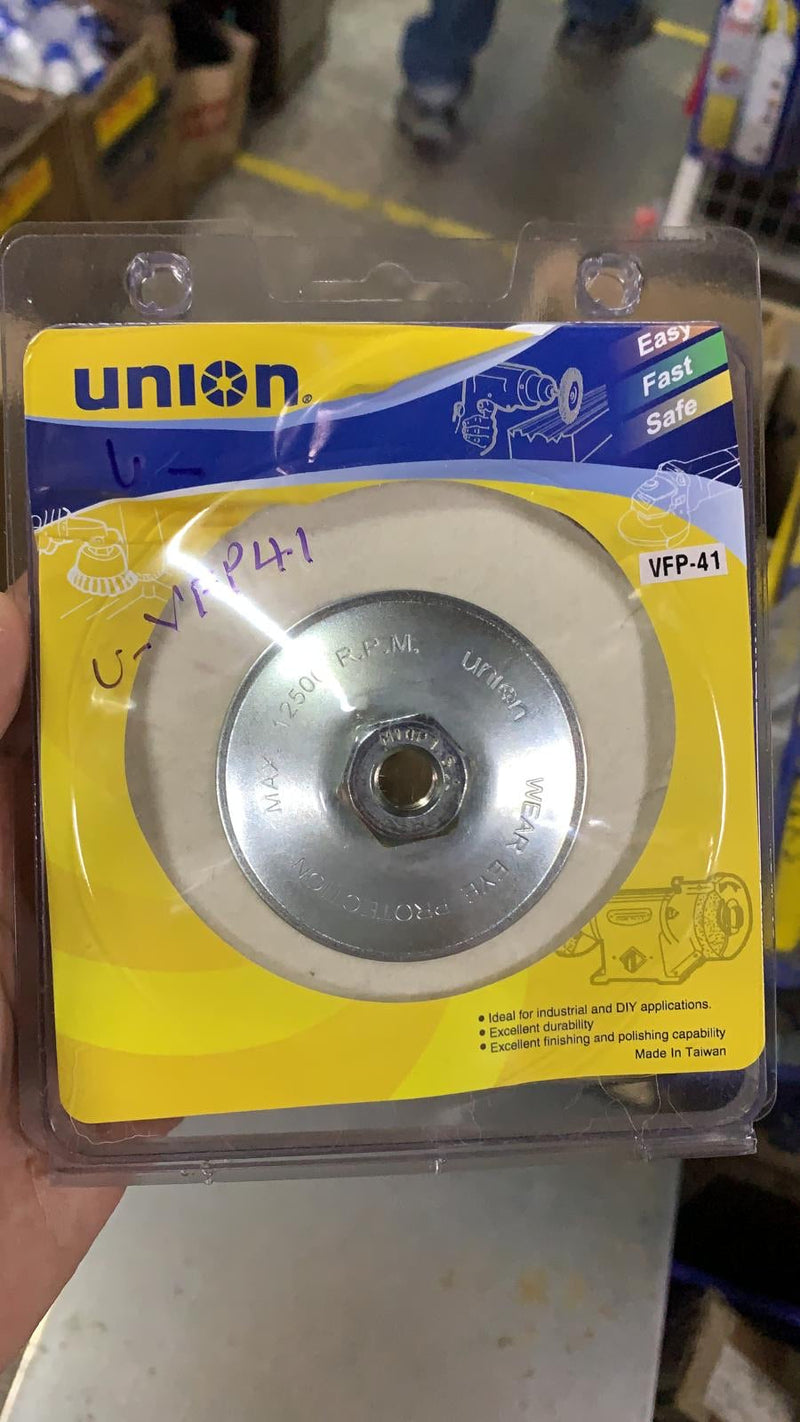 Union Felt Buffing Dish M10X1.5 | Model : U-VFP41 Felt Buffing Dish Union 