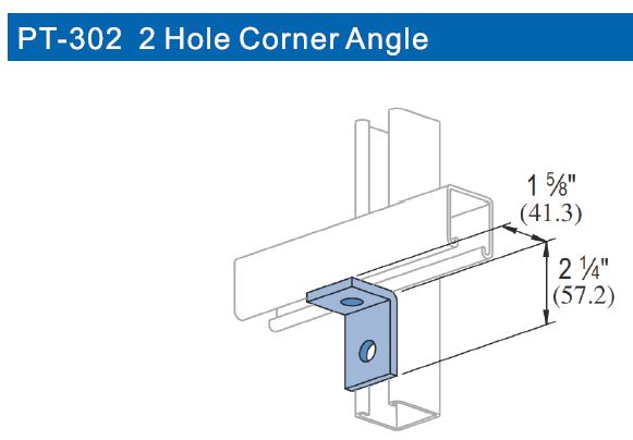 US 2 Hole Corner Angle Bracket (PT-302) | Model : BIS201 Aiko 