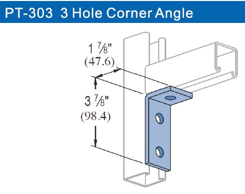 Us 3 Hole Coner Angle Bracket (PT-303) | Model : BIS203 Aiko 