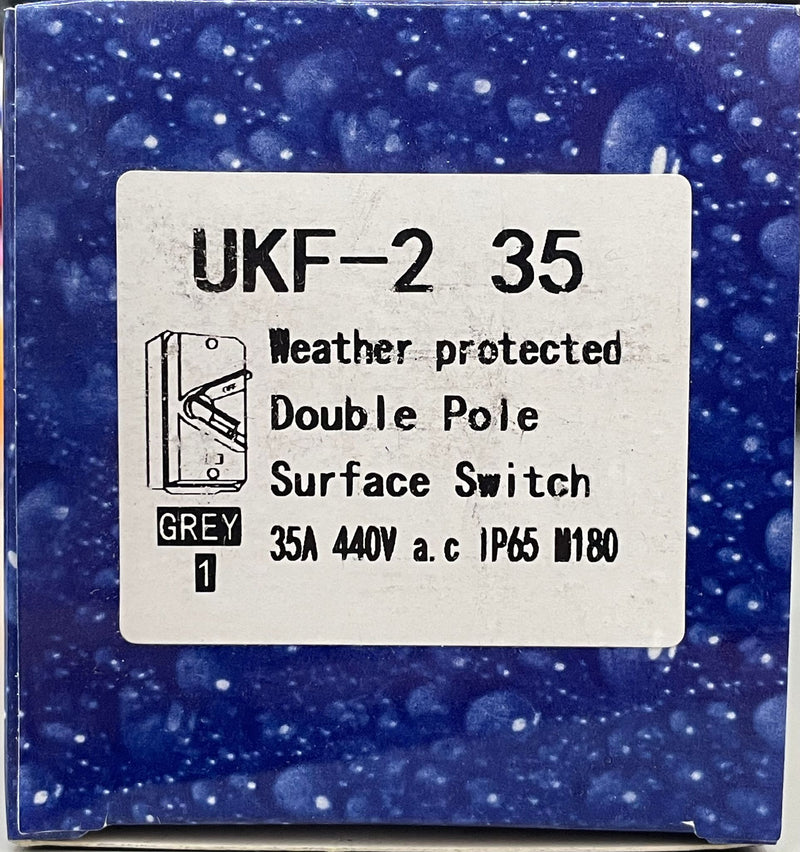 Weather Protected Isolator IP65 Isolator Weather Protected 2 Poles 35A 