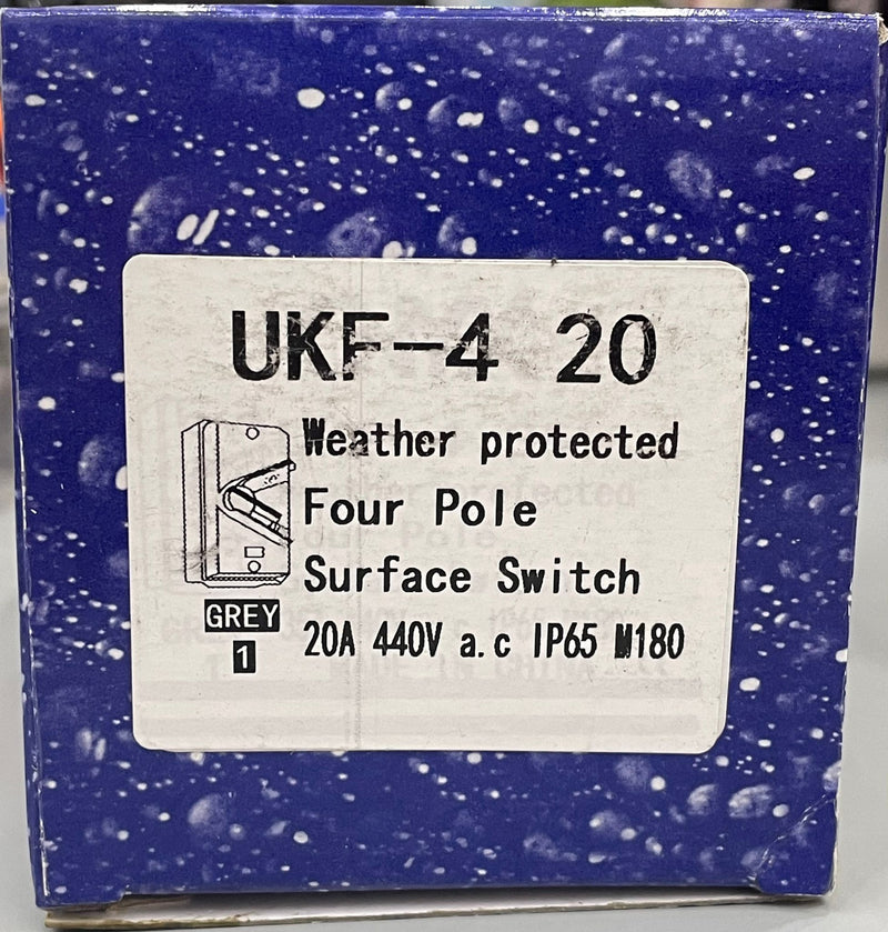 Weather Protected Isolator IP65 Isolator Weather Protected 4 Poles 20A 