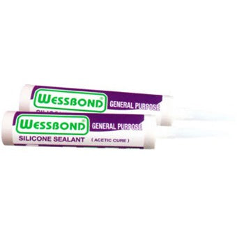 Wessbond GP Acetic Silicon Sealant 300G (Grey, White and Clear) | Model : SIL-GP850 Silicone Wessbond 