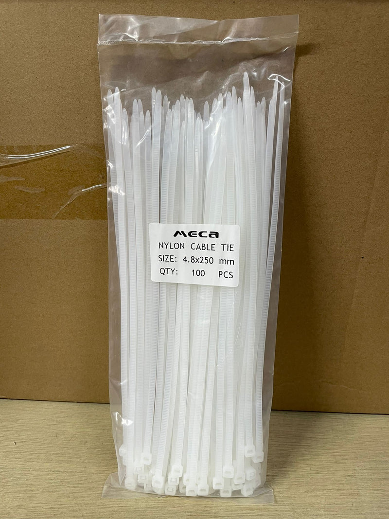 White Cable Tie | Model: CTW- Wire & Cable Ties Aiko 10" x 4.8mm 