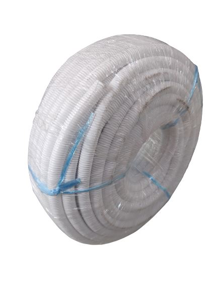 White Flexible Conduit Duct Hose | Model: HOSE-FHW Aiko 16mm x 50m 