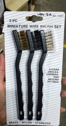 Wire Brush 3Pcs Set 7" Brass/Nylon/Steel | Model : WB4-EK3307 Wire Brush Aikchinhin 