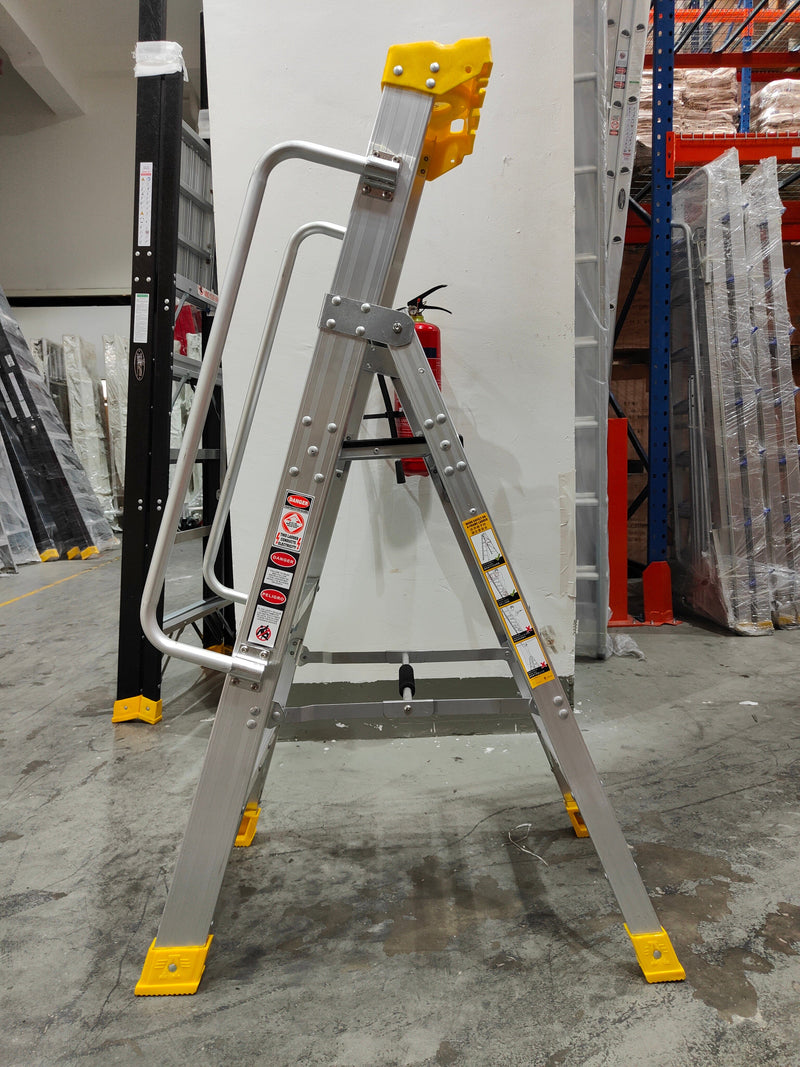 Ladder With Guide Rails XG Aluminium Step Ladder with Hand Rails | Model : L-XG137AH