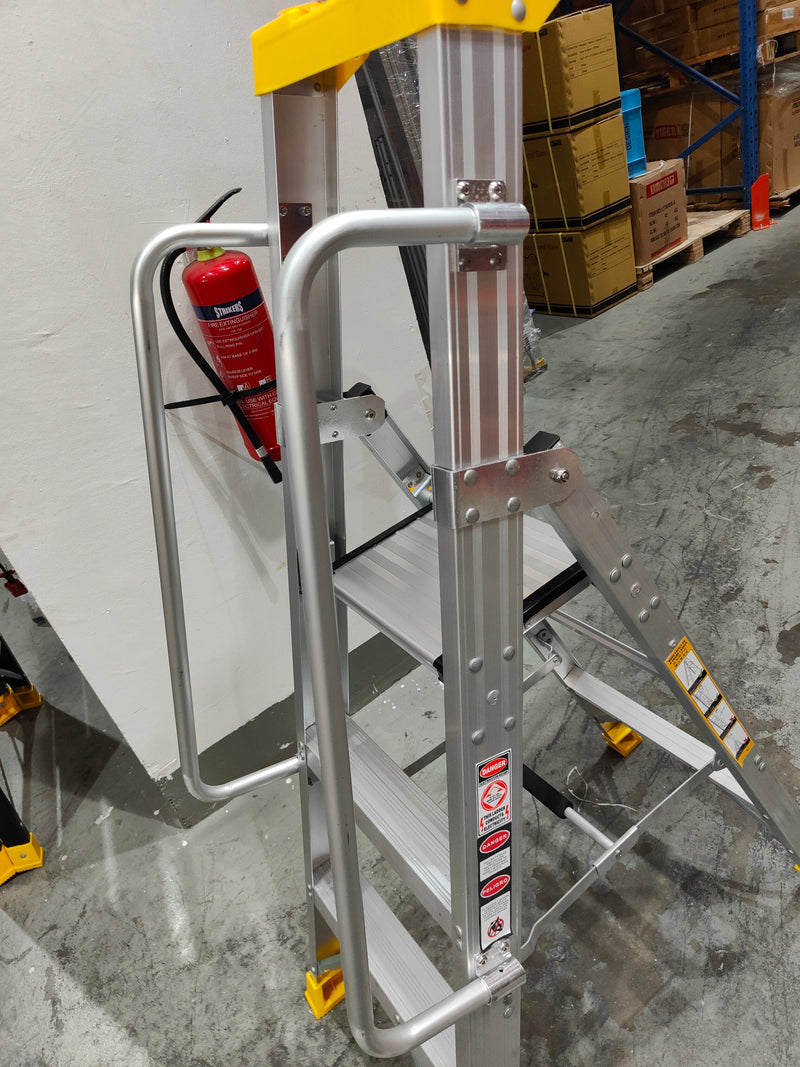 Ladder With Guide Rails XG Aluminium Step Ladder with Hand Rails | Model : L-XG137AH