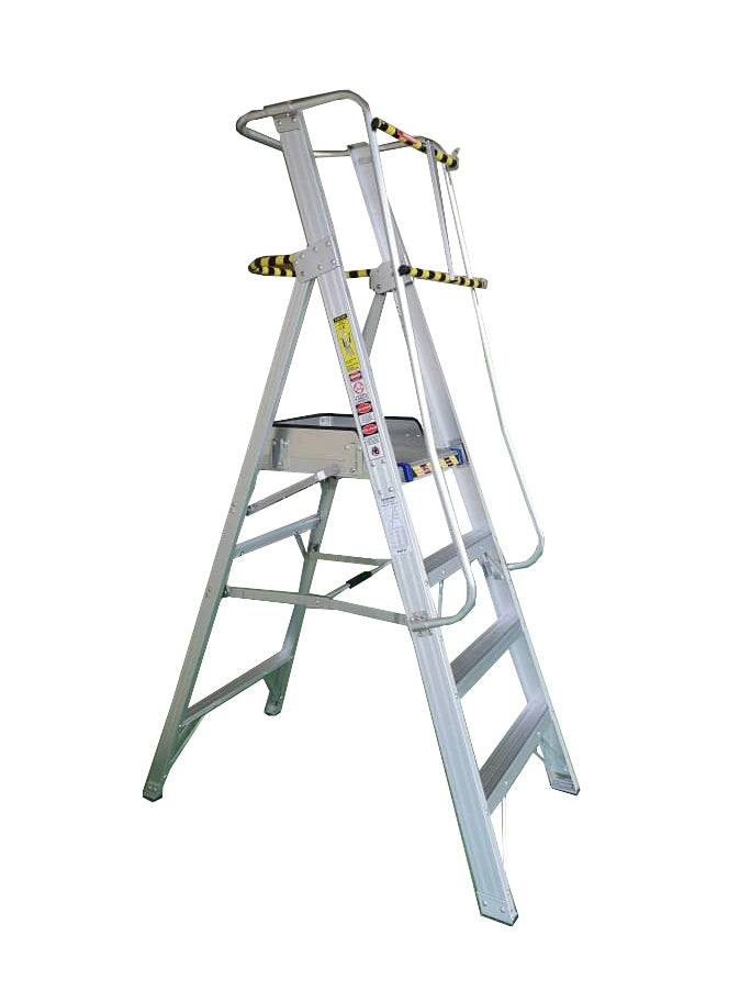 XG Aluminium Platform Shelf Ladder with Handle & Toe Box | Sizes : 4 Steps to 8 Steps | Model : L-XG152EAD - Aikchinhin