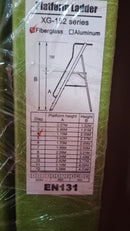 XG Fibreglass Platform Shelf Ladder, C-Type | Sizes : 3 - 12 Steps | Model : L-XG152FA Ladder XG 