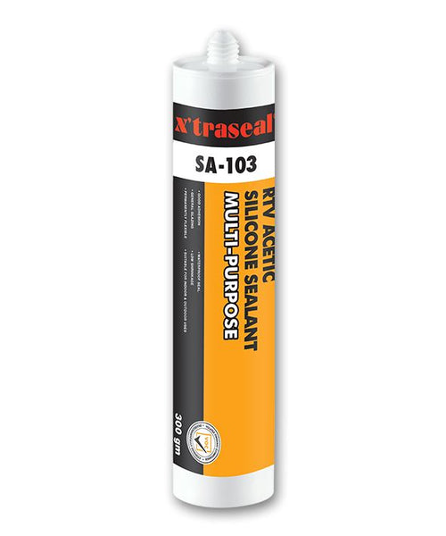 sra.  Xtraseal Acetoxy Silicone Sealant | Colours : White, Grey, Clear, Blac