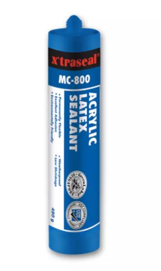 X'traseal Mc-800 (480g) Acrylic Latex Sealant White (In & out Door) | Model : SIL-XMC800-WH Abrasives X'Traseal 