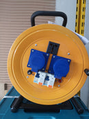 YEBAO Industrial Cable Reel with Double Socket & MCB | Size: 1.5X25M , 2.5X50M | Model : ECR-YB Cable Reel YEBAO 25M (ECR-YB1.5-25M) 