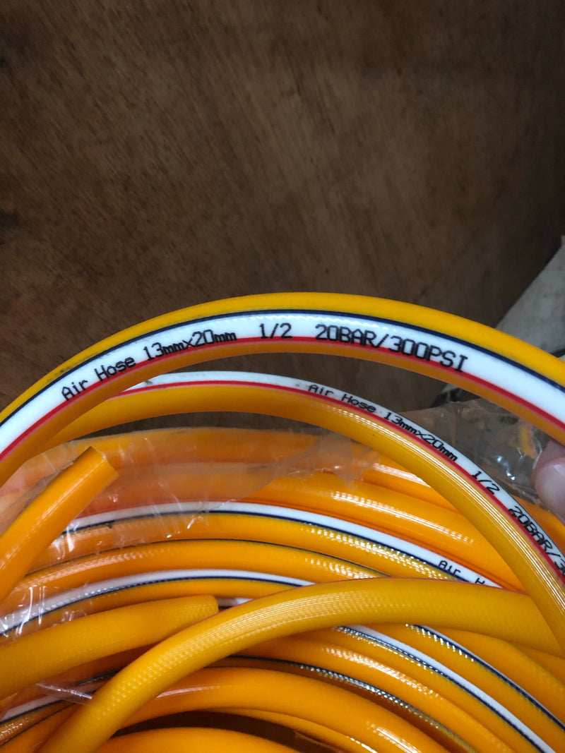 Yellow Air Hose 1/2" | Model : HOSE-AY04 | Sizes : Per m, 50m roll, 100m roll Air Hose Aiko 